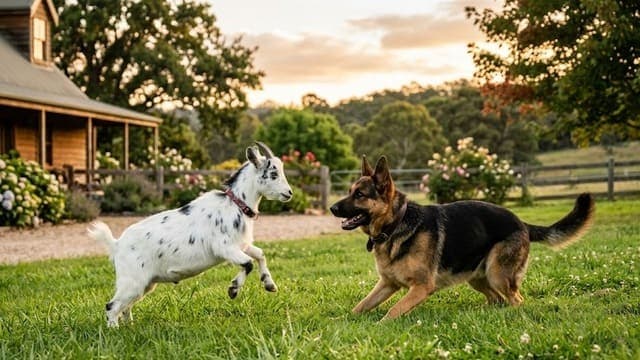 Mini cabras se dão bem com cães?