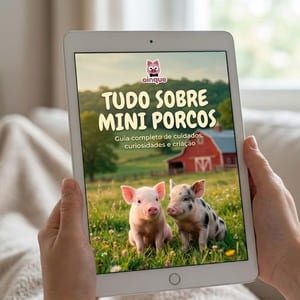Capa do ebook "tudo sobre mini porcos" no ipad